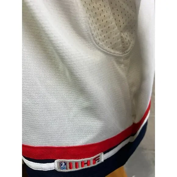 Vtg 90s White Nike USA Olympic Hockey Jersey Sz Large Great Condition - Picture 5 of 8